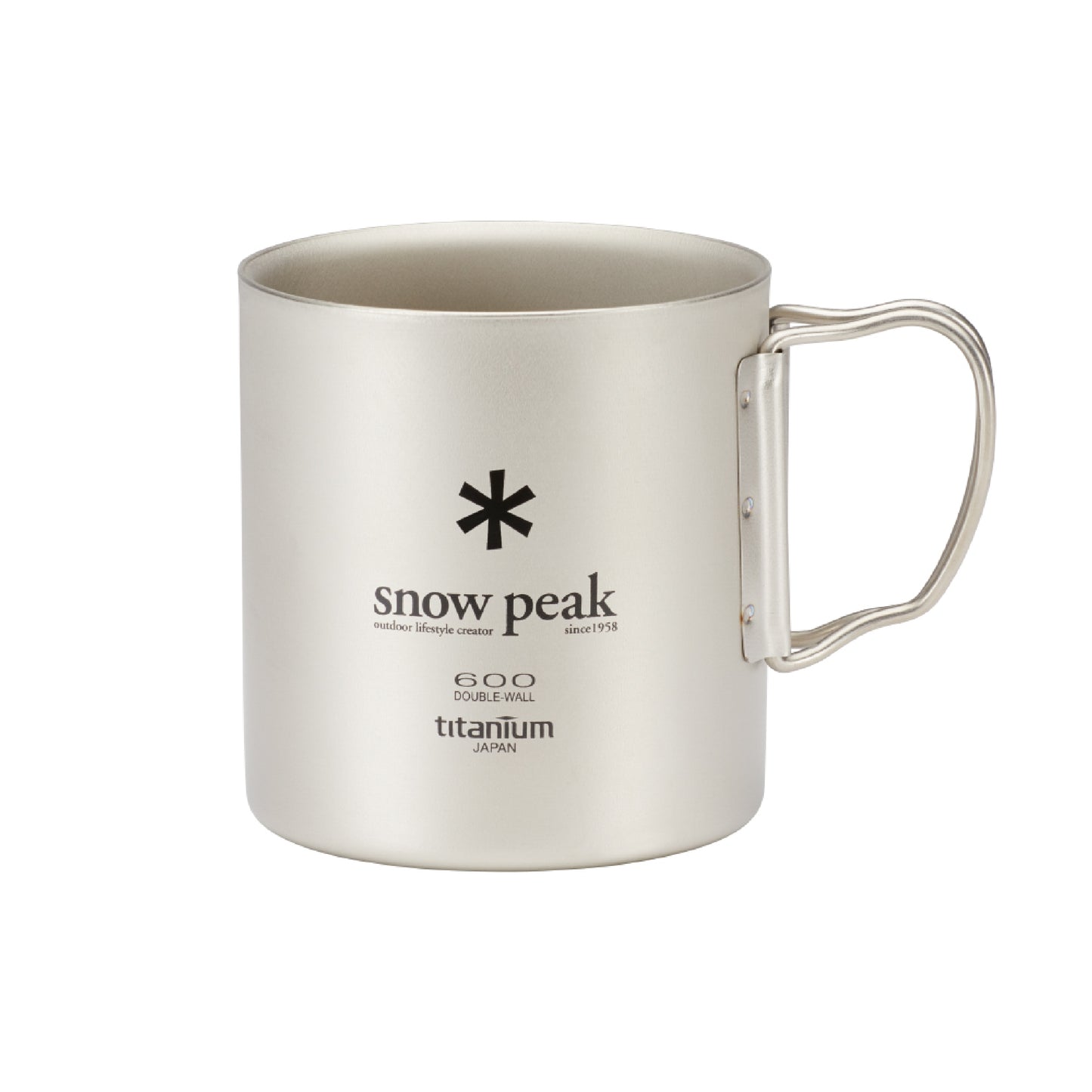 Snow Peak Japanese Titanium 600 Mug, Made in Japan, Ultralight for Camping and Backpacking