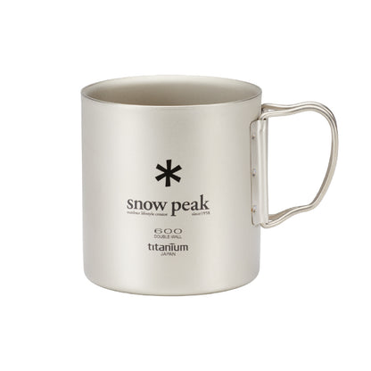Snow Peak Japanese Titanium 600 Mug, Made in Japan, Ultralight for Camping and Backpacking