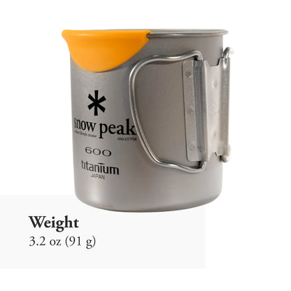 Snow Peak Titanium Single-Wall Hot Lips Mug - Durable & Lightweight - Camping - 3.2 oz