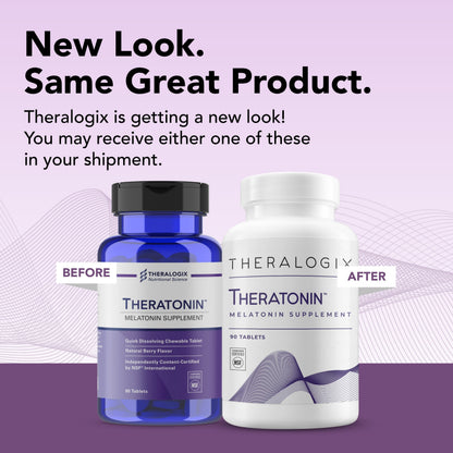 Theralogix Theratonin Melatonin Supplement - 90-Day Supply - Sleep Support Supplement - Melatonin to Aid a Good Night's Sleep - Supplement for Women to Support Fertility - NSF Certified - 90 Tablets