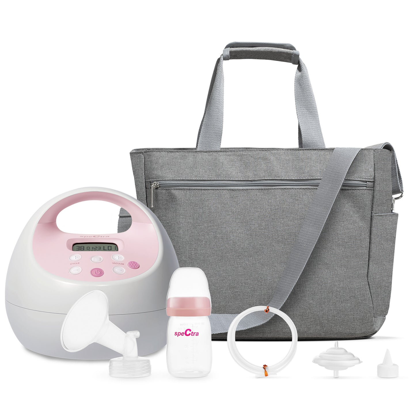 Spectra Baby S2 Plus Premier Electric Breast Pump with Grey Tote Premium Accessory Kit (24 mm (Pack of 1))
