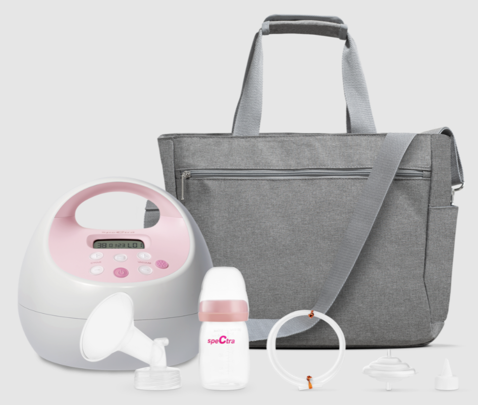 Spectra Baby S2 Plus Premier Electric Breast Pump with Grey Tote Premium Accessory Kit (24 mm (Pack of 1))