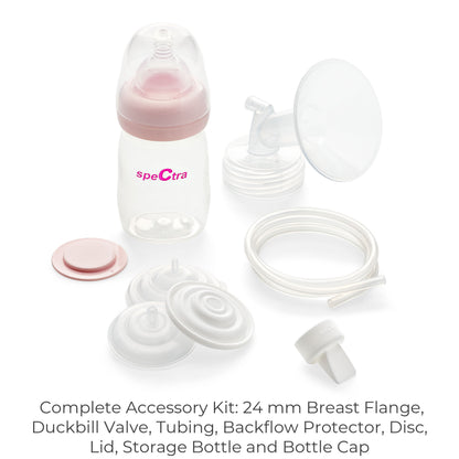 Spectra Baby S2 Plus Premier Electric Breast Pump with Grey Tote Premium Accessory Kit (24 mm (Pack of 1))
