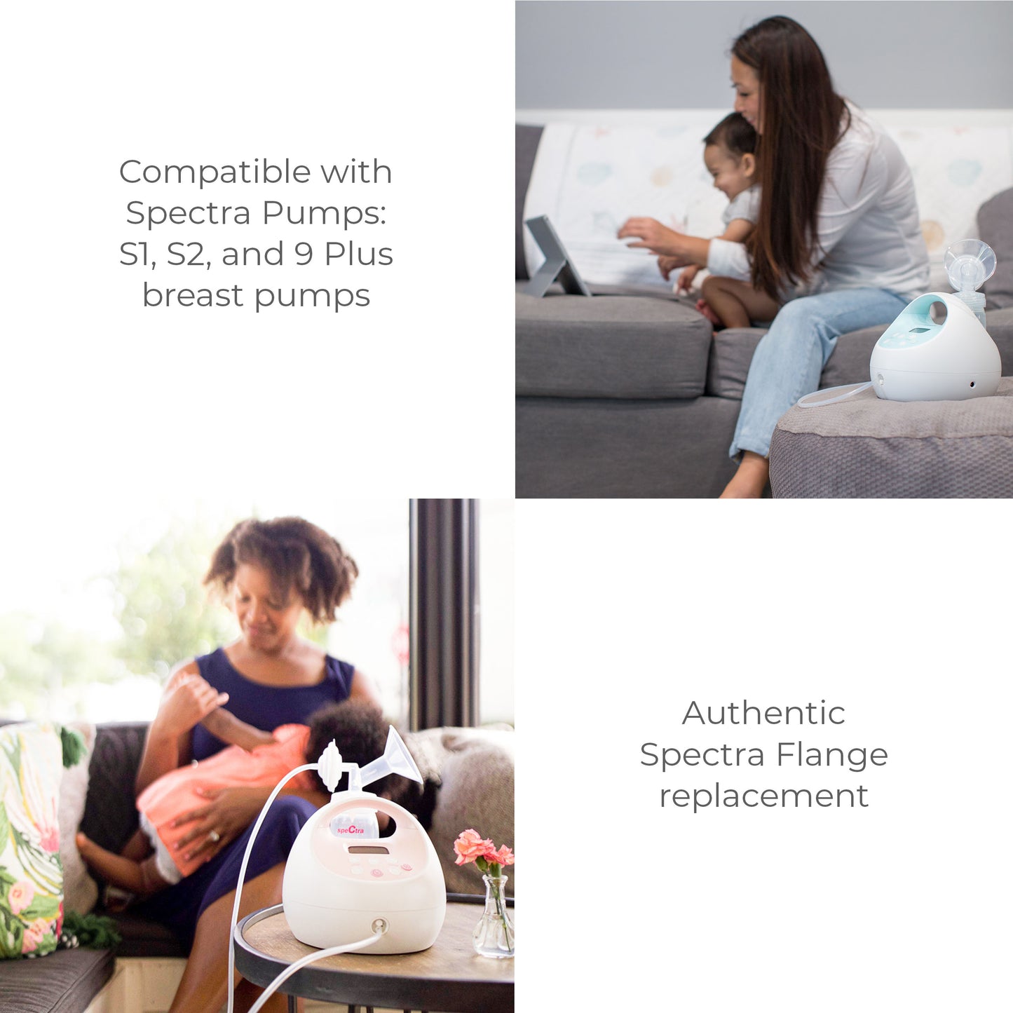 Spectra Baby S2 Plus Premier Electric Breast Pump with Grey Tote Premium Accessory Kit (24 mm (Pack of 1))