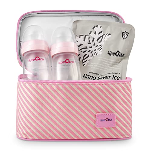 Spectra - Synergy Gold Portable - Dual Adjustable Electric Breast Milk Pump with Tote Bag, Breast Milk Bottles and Cooler for Baby Feeding
