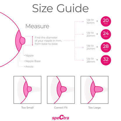 Spectra Baby CaraCups Wearable Milk Collection - 28mm - Compatible with All Spectra Breast Pumps, MM012238