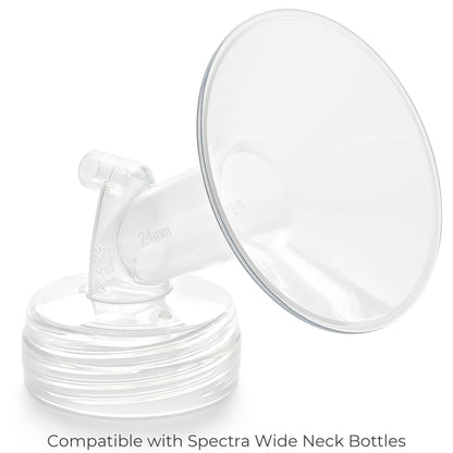 Spectra - Wide Breast Shield Set for Breast Milk Pumps - Medium 24mm