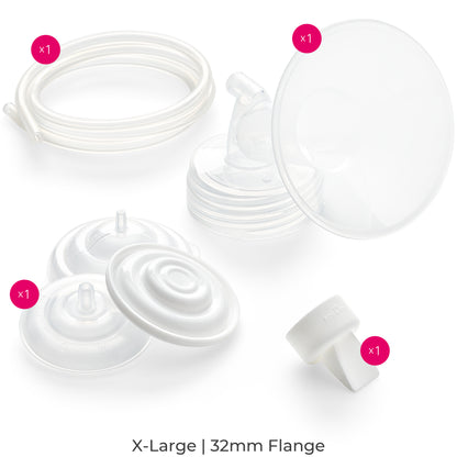 Spectra - Wide Breast Shield Set for Breast Milk Pumps - X-Large 32 mm