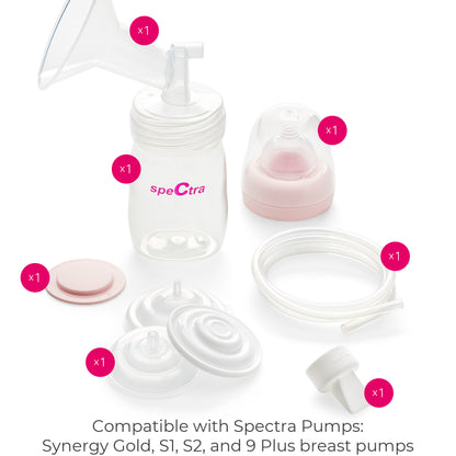 Spectra - Premium Breast Milk Pump Accessory Kit with Baby Bottles - Large 28mm