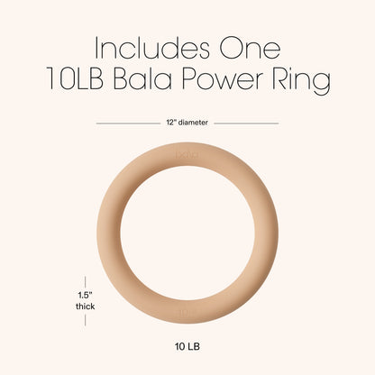 Bala Power Ring| Kettlebell | Yoga, HIIT, Pilates, Barre, Strength Training | Sand (10lb)