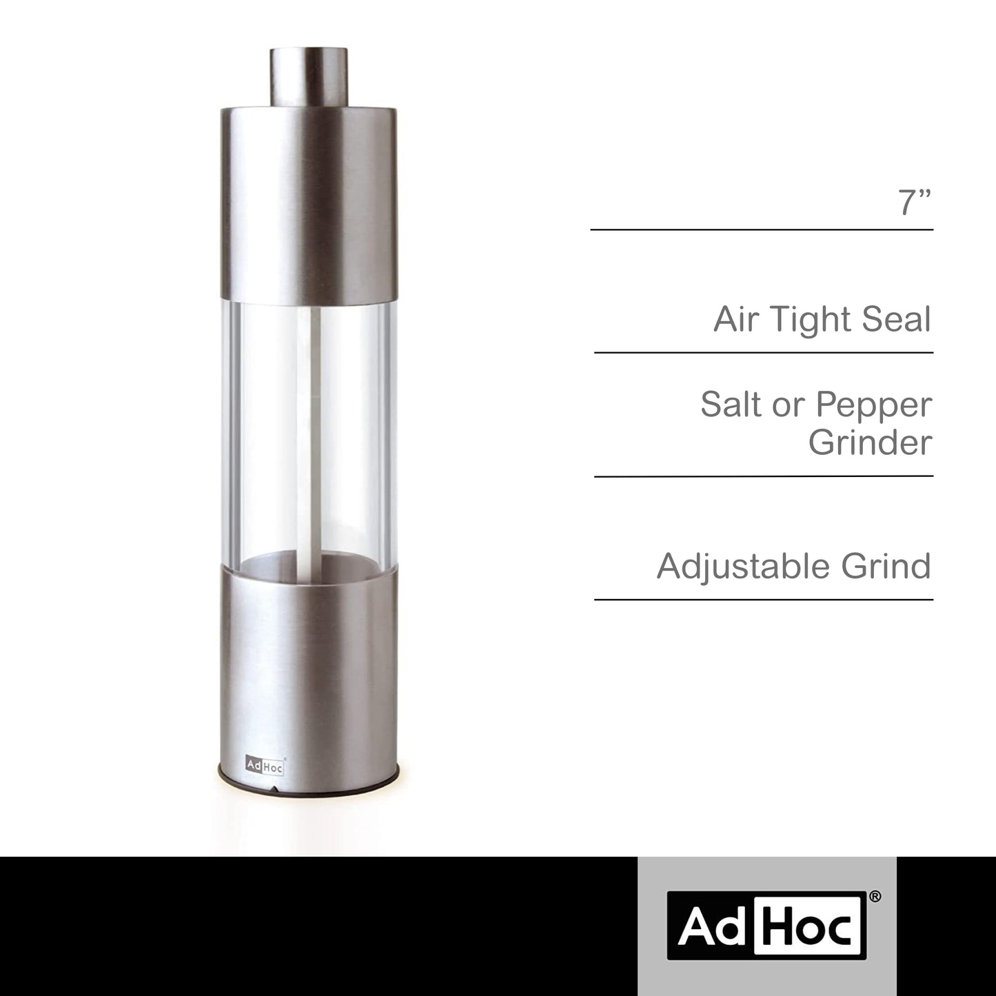 AdHoc Classic Medium Salt or Pepper Mill