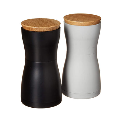 AdHoc Twin Salt & Pepper Mill Gift Set, 5.5", White/Black,MP125US