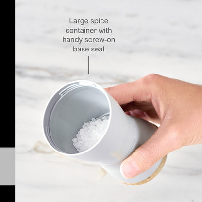 AdHoc Twin Salt & Pepper Mill Gift Set, 5.5", White/Black,MP125US