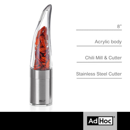 AdHoc - MP203US AdHoc PEPE Chilli Mill & Cutter, 8", Stainless Steel