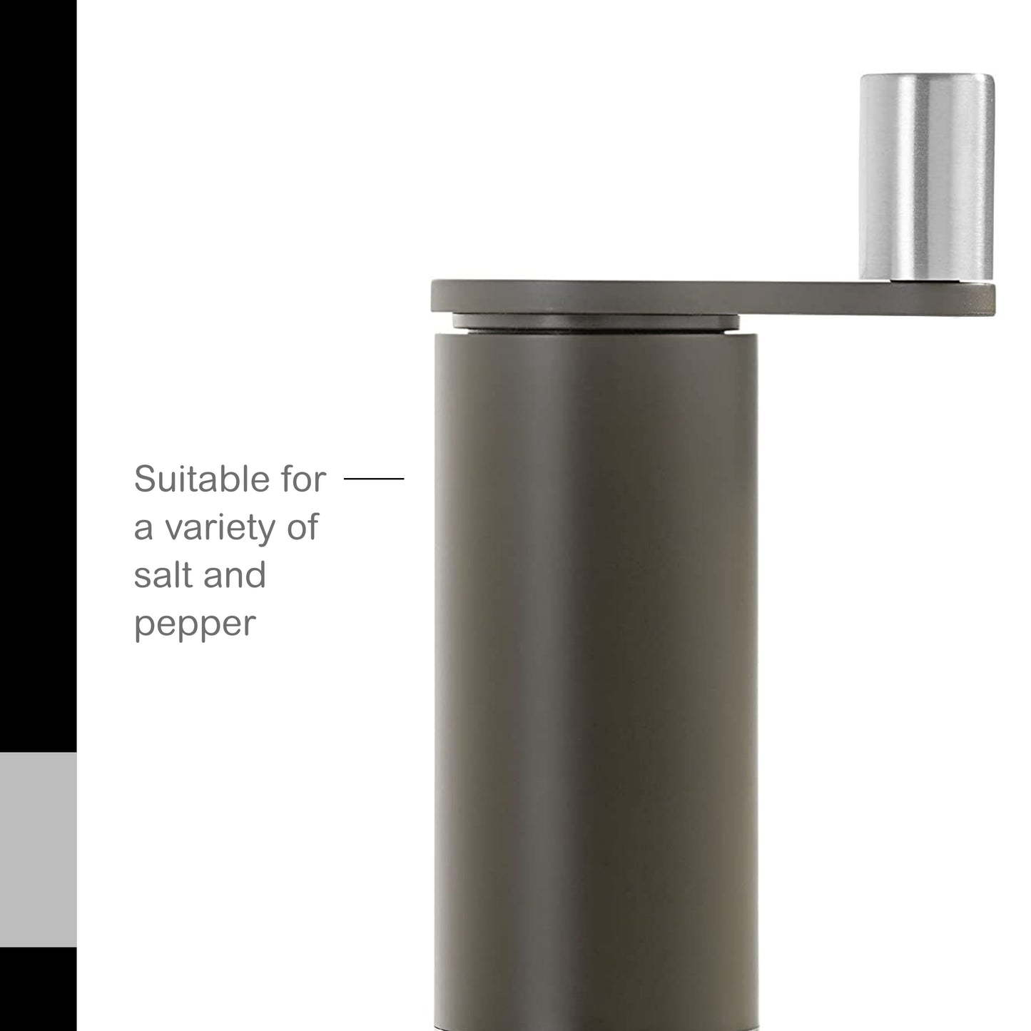 AdHoc SMOOS Geared Salt & Pepper Mill, Mocha 5.5"