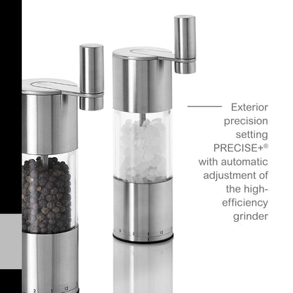 AdHoc Geared Stainless Steel Salt & Pepper Mill, 7.5"