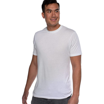 Cariloha Men's Crew Tee - Organic Bamboo T-Shirt - Cooling, Soft, Stylish, Durable, and Eco-Friendly - XLarge - White