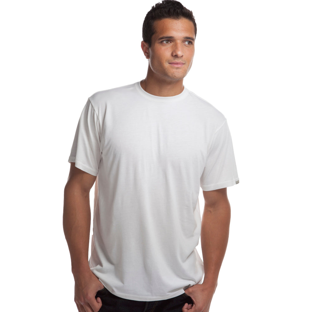 Cariloha Bamboo Crew Tee - Moisture Wicking Bamboo-Viscose Crewneck T Shirt for Men - XXX-Large - White