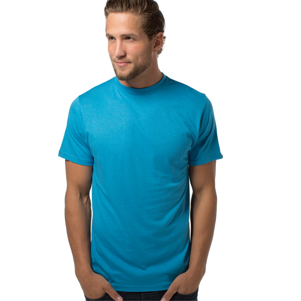 Cariloha Bamboo Crew Tee - Moisture Wicking Bamboo-Viscose Crewneck T Shirt for Men - XXX-Large - Caribbean Blue