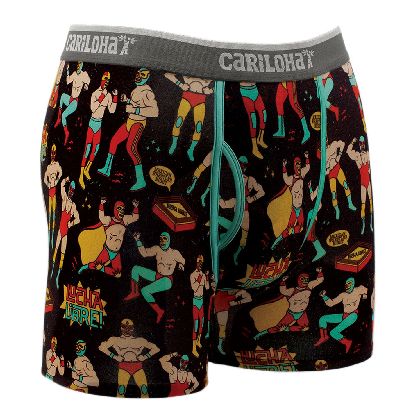Cariloha Men's Bamboo Boxer Briefs - Breathable Underwear for Men - Large - Luche Libre