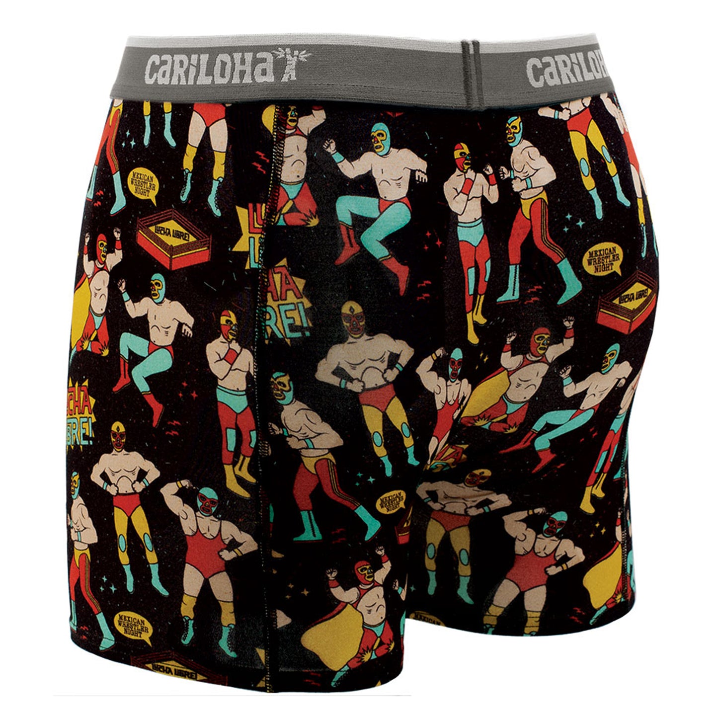 Cariloha Men's Bamboo Boxer Briefs - Breathable Underwear for Men - X-Large - Luche Libre