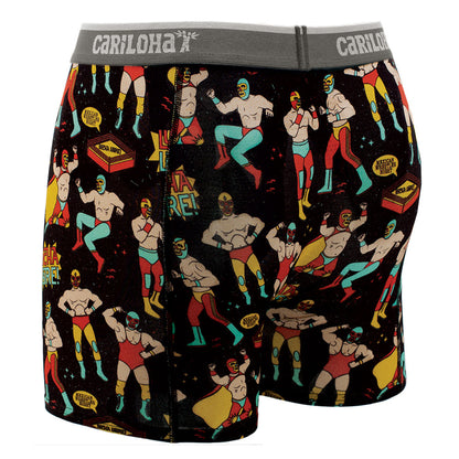 Cariloha Men's Bamboo Boxer Briefs - Breathable Underwear for Men - X-Large - Luche Libre