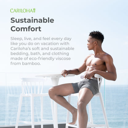 Cariloha Men's Bamboo Boxer Briefs - Breathable Underwear for Men - X-Large - Day of the Dead