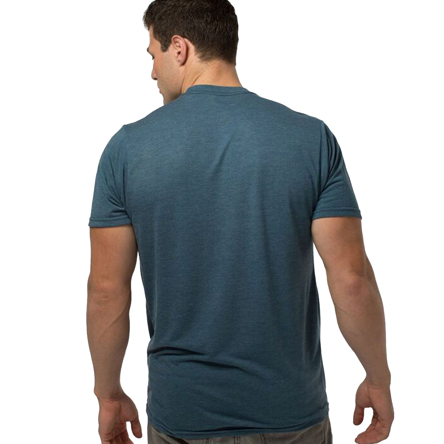 Cariloha Bamboo Comfort Crew Tee - Moisture Wicking Bamboo-Viscose Crewneck T Shirt for Men - X-Large - Bermuda Blue