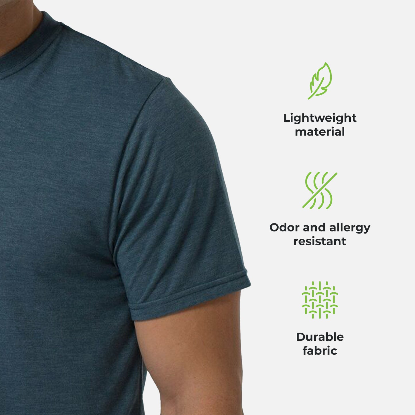 Cariloha Men's Comfort Crew Tee - Organic Bamboo T-Shirt - Cooling, Soft, Stylish, Durable and Eco-Friendly - Large - Bermuda Blue