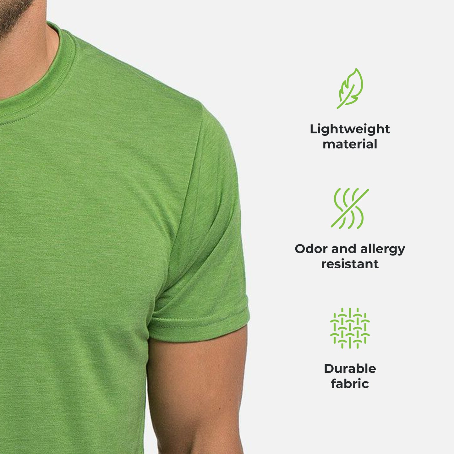 Cariloha Men's Comfort Crew Tee - Organic Bamboo T-Shirt - Cooling, Soft, Stylish, Durable and Eco-Friendly - Large - Palm Green