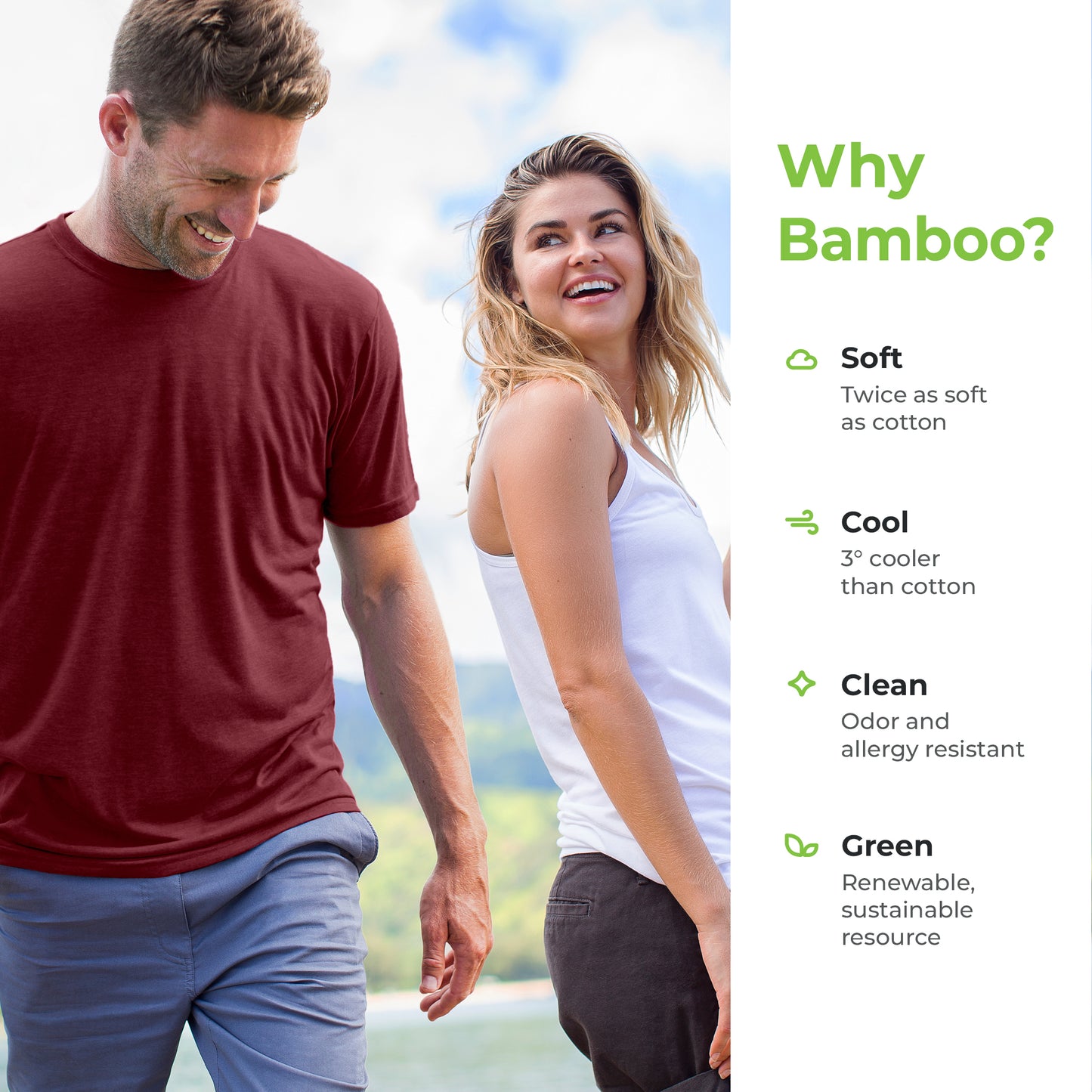 Cariloha Bamboo Comfort Crew Tee - Moisture Wicking Bamboo-Viscose Crewneck T Shirt for Men - XXX-Large - Rockwood Red