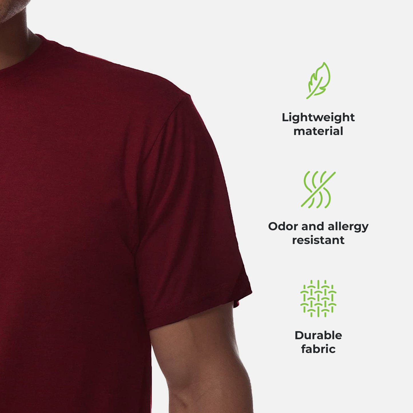 Cariloha Bamboo Comfort Crew Tee - Moisture Wicking Bamboo-Viscose Crewneck T Shirt for Men - XXX-Large - Rockwood Red