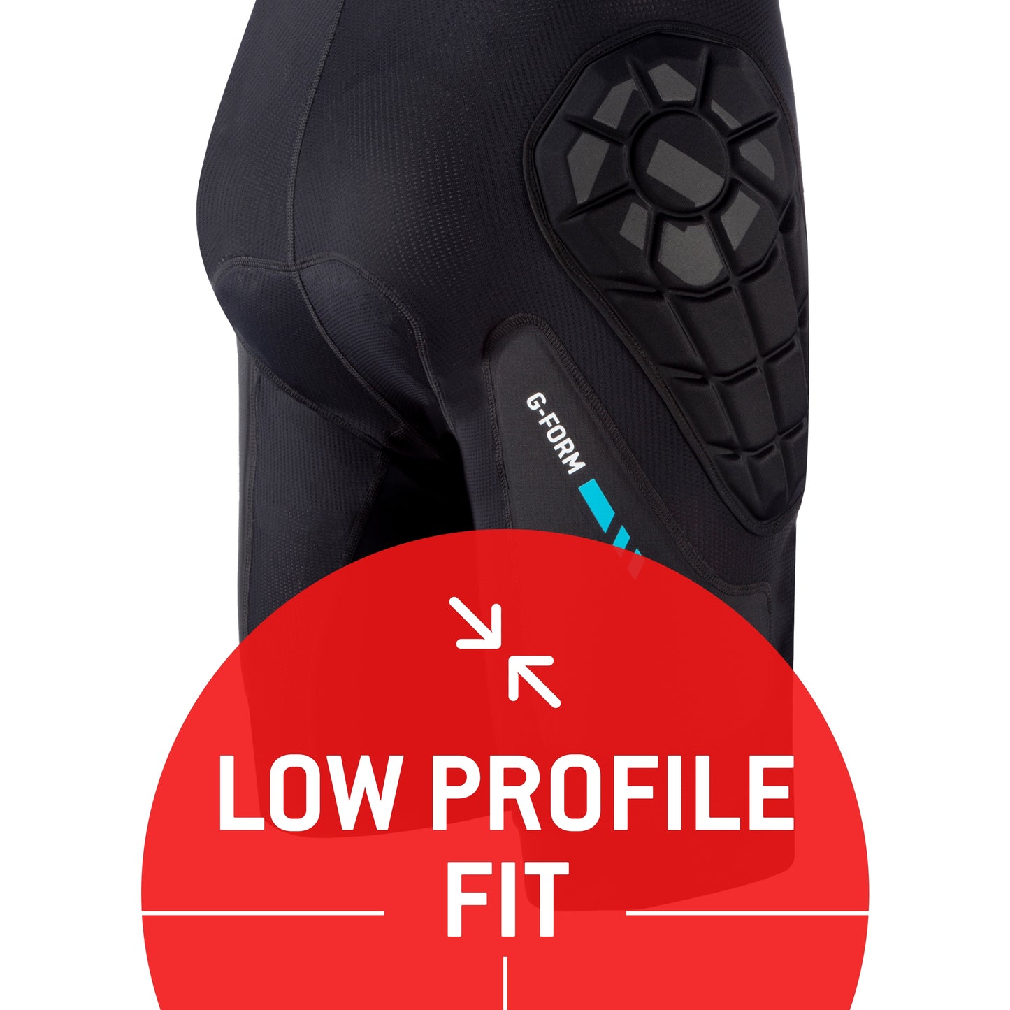 G-Form MX Short with Chamois - Bike Shorts for Men - Protective Athletic Gear for Biking - Black, Adult Small