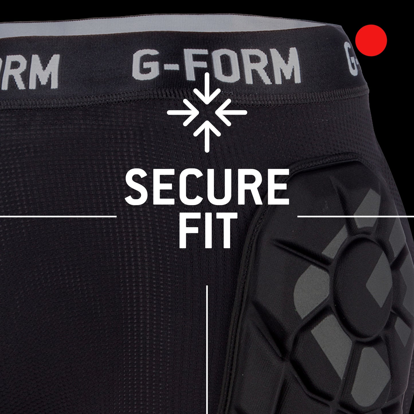 G-Form MX Short with Chamois - Bike Shorts for Men - Protective Athletic Gear for Biking - Black, Adult Medium