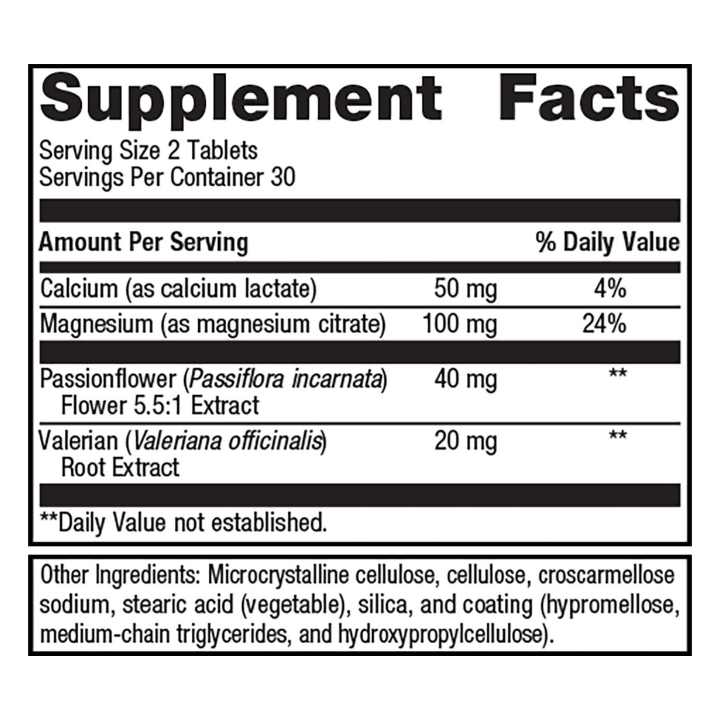 Metagenics MyoCalm with Passionflower and Valerian Root, Calcium and Magnesium Supplement Formula for Muscle Relaxation and Comfort - 60 Tablets, 30 Servings