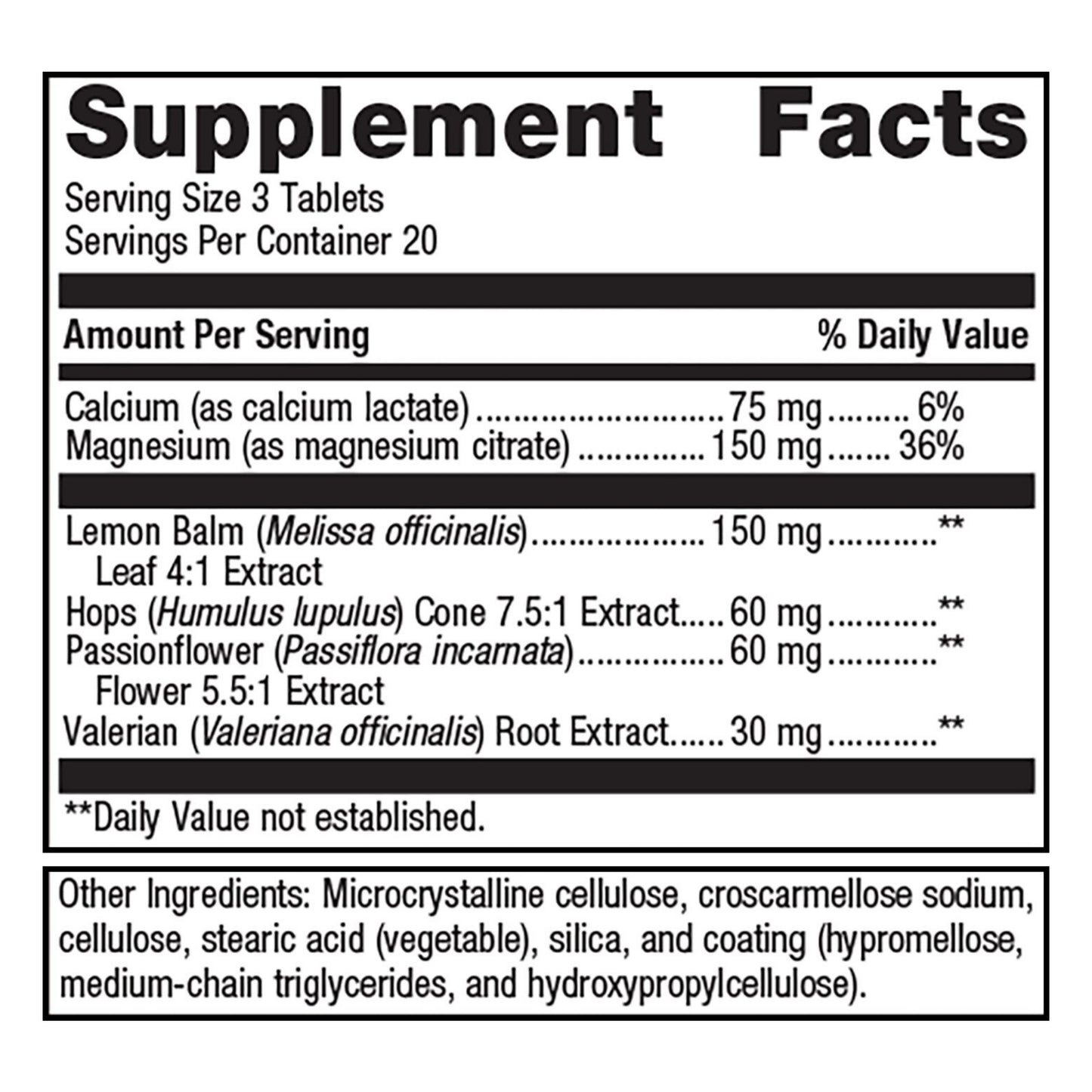 Metagenics MyoCalm Plus with Passionflower and Valerian Root, Enhanced Calcium and Magnesium Supplement Formula for Muscle Relaxation and Comfort - 60 Tablets, 20 Servings