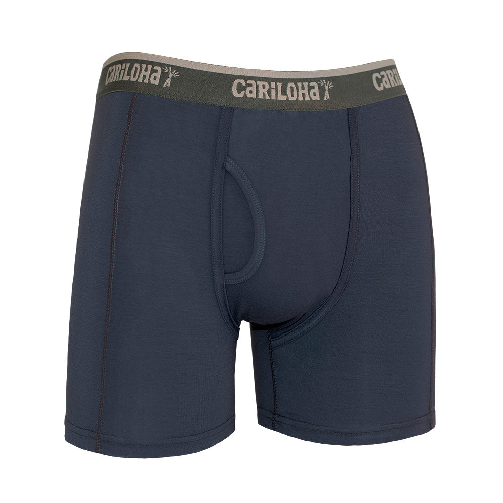 Cariloha Men's Organic Bamboo Underwear Boxer Briefs - Lightweight, Flexible, Eco-friendly and Odor-Resistant - Small - Cobalt Heather