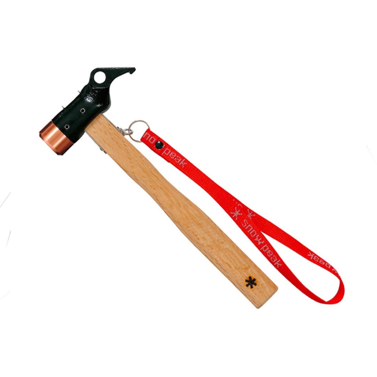 Snow Peak Copper Head Peg Hammer - Handles Tent Stakes - Wood Handle - Forged Steel - 1.4 lbs