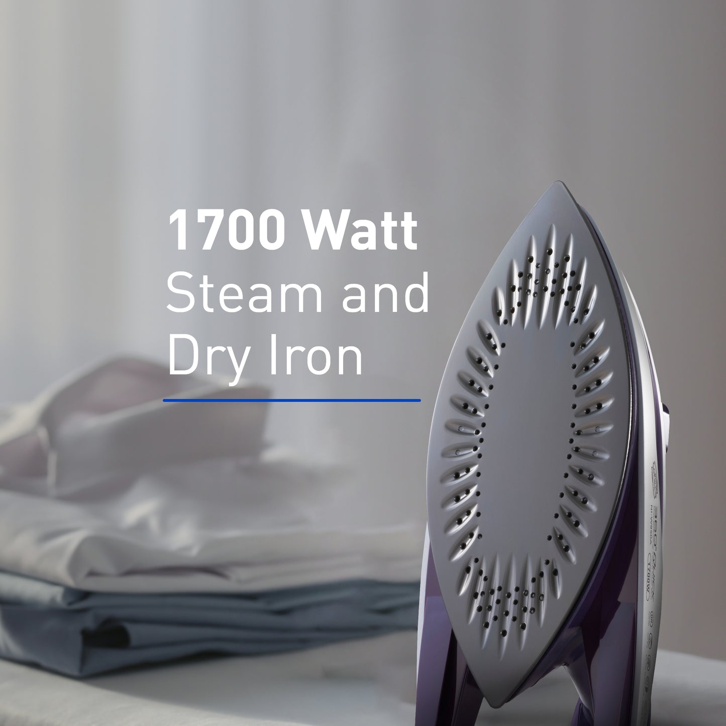 Panasonic Dry and Steam Iron with Alumite Soleplate, Fabric Temperature Dial and Safety Auto Shut Off ‚Äì 1700 Watt Multi Directional Iron ‚Äì NI-W950A, Purple