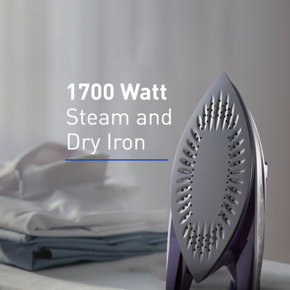 Panasonic Dry and Steam Iron with Alumite Soleplate, Fabric Temperature Dial and Safety Auto Shut Off ‚Äì 1700 Watt Multi Directional Iron ‚Äì NI-W950A, Purple