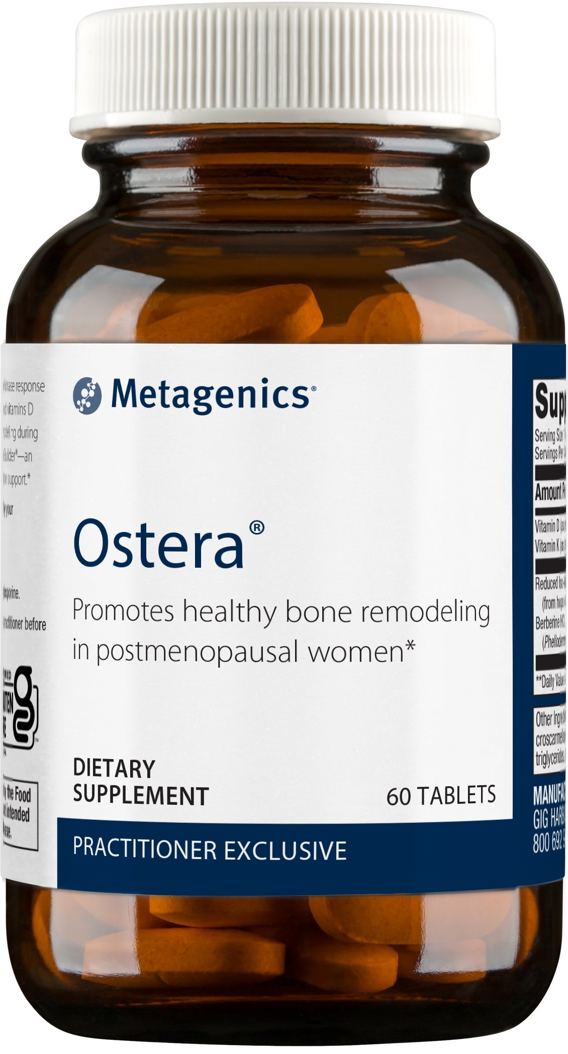Metagenics Ostera Supplement with Vitamin D, K and Berberine to Promote Healthy Bone Remodeling in Postmenopausal Women - 60 Tablets