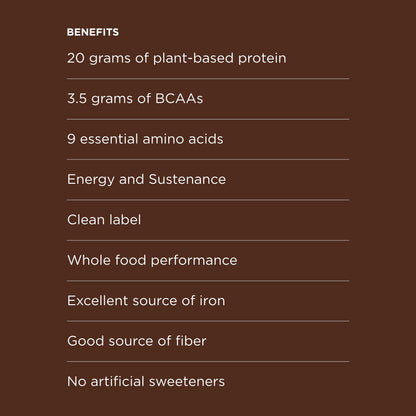 Possible Protein Powder Chocolate Cacao - 20 Grams Vegan Plant-Based Protein Mix, Non-GMO, Organic, Non-Dairy - 30-day supply