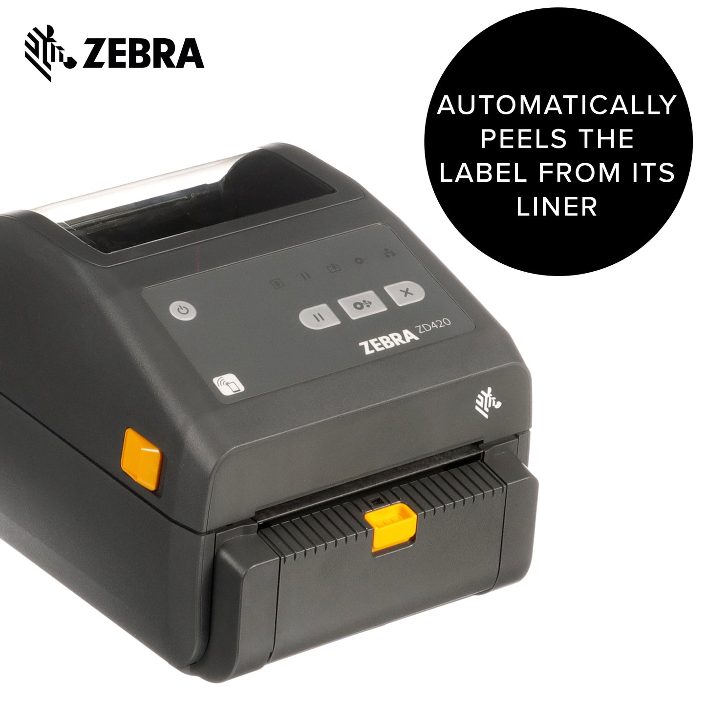 Zebra - Peeler Attachment for ZD420c, ZD420t, and ZD620t Thermal Transfer Desktop Printers - Field Installable - P1080383-018
