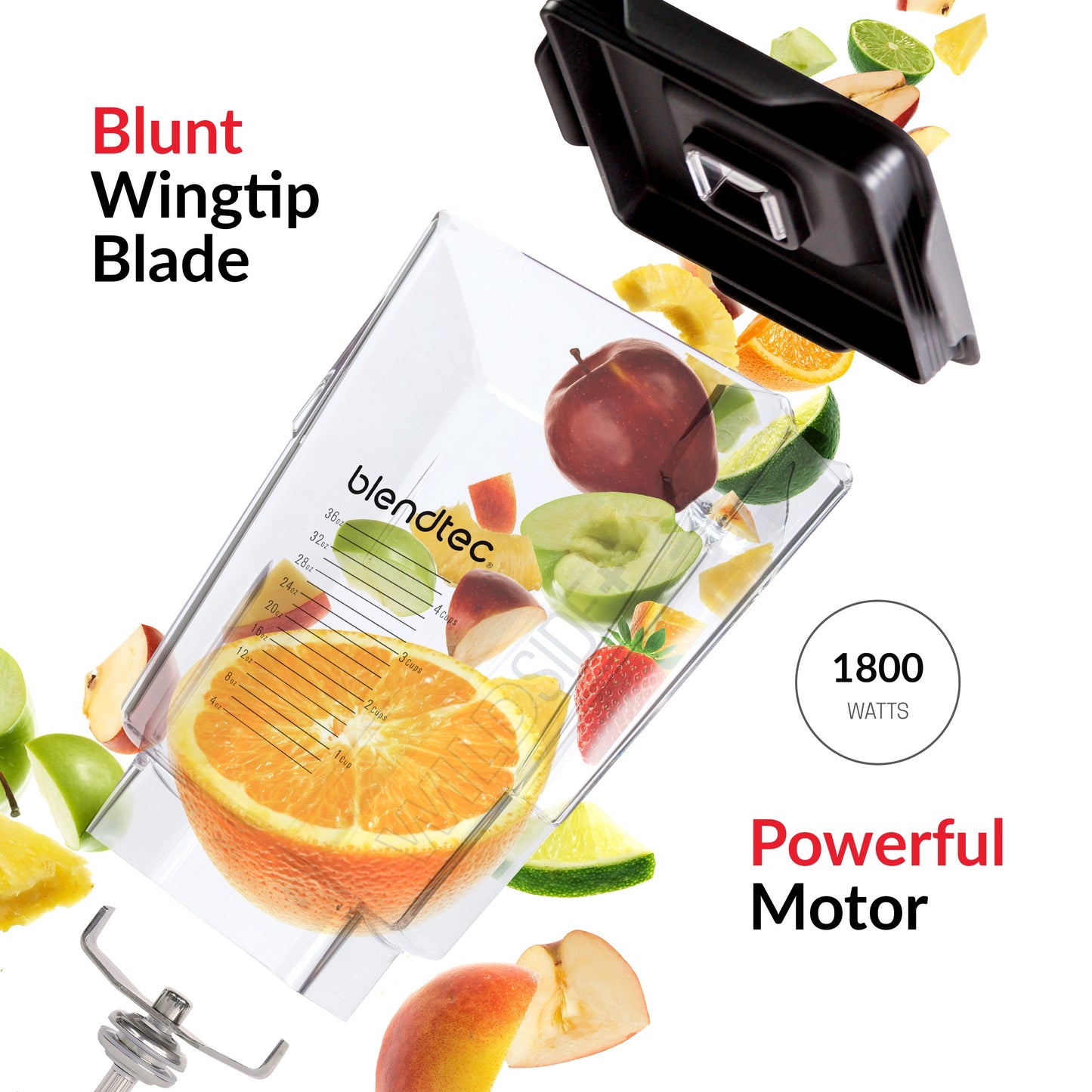 Blendtec Professional 800 - Blender with WildSide+ Jar (90 oz) - Professional Blender for Smoothies & Frozen Drinks - Quietest Professional-Grade Power - 11-Speed Touch Slider - Easy to Clean - Black
