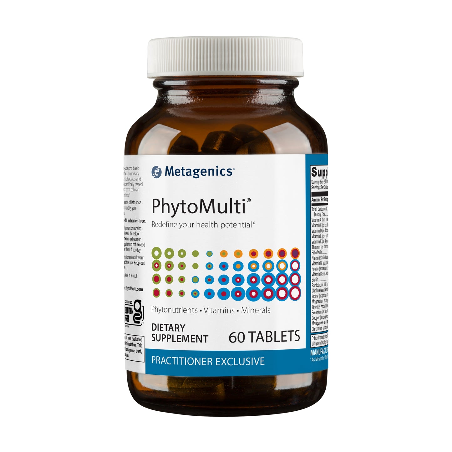 Metagenics PhytoMulti Without Iron - Daily Multivitamin Supplement with Phytonutrients, Vitamins and Minerals for Multidimensional Health Support - 60 Tablets, 30 Day Supply