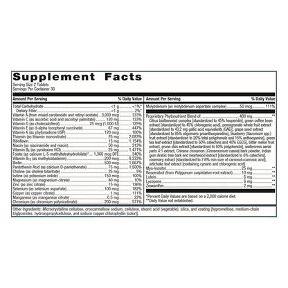 Metagenics PhytoMulti Without Iron - Daily Multivitamin Supplement with Phytonutrients, Vitamins and Minerals for Multidimensional Health Support - 60 Tablets, 30 Day Supply