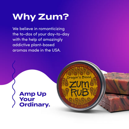 Zum Bar Goat's Milk Bundle - Dragon's Blood - 2 (3 oz) Soap Bars and 1 (2.5 oz) Zum Rub Moisturizer