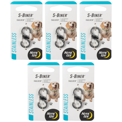 Nite Ize S-Biner TagLock Stainless Steel - Stainless - 5 Pack