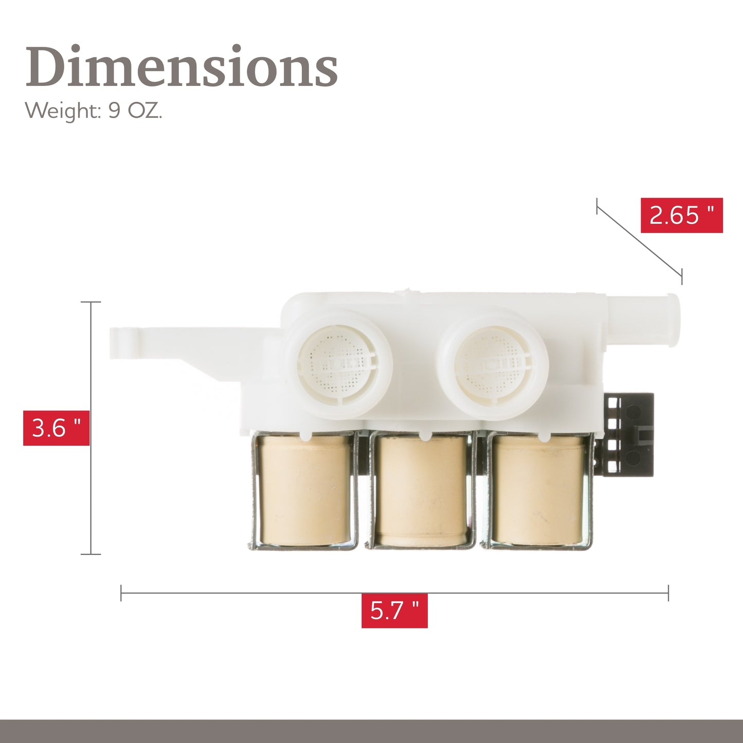 Replacement for GE Washer Water Valve WH13X10027 PS1482391 AP3995139