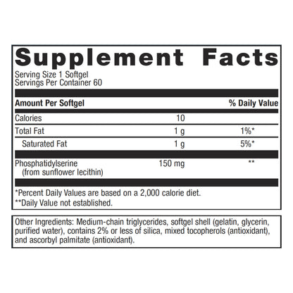 Metagenics Phosphatidylserine - Helps Support Cognitive Function and Learning* | 60 Count